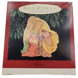 Hallmark Rejoice Nativity Holy Family & Angel Keepsake Vintage Christmas Orn